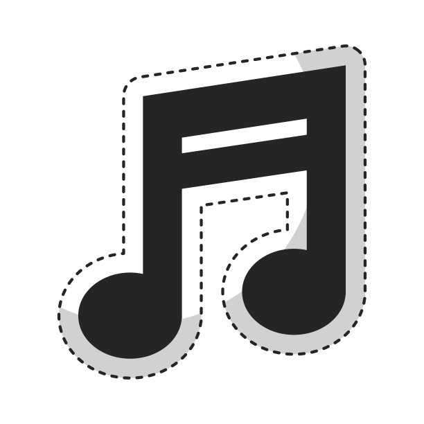 音乐音符孤立图标图片下载