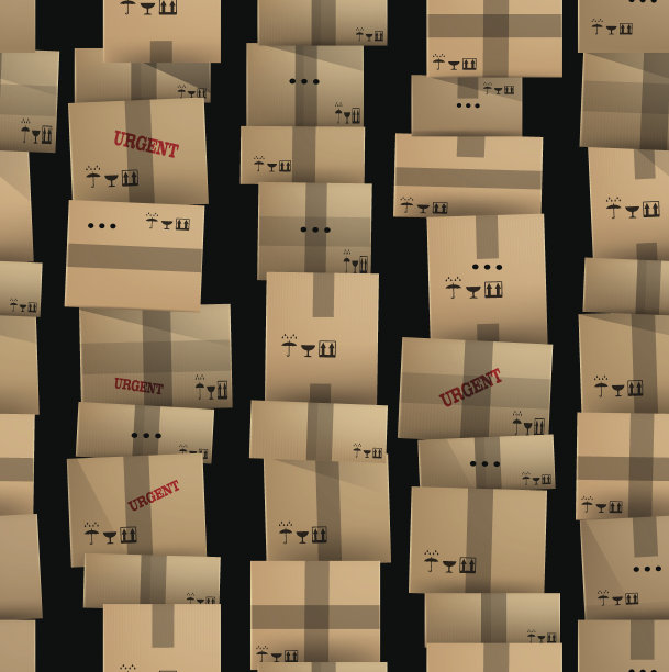 棕色纸箱运送包装盒图片下载