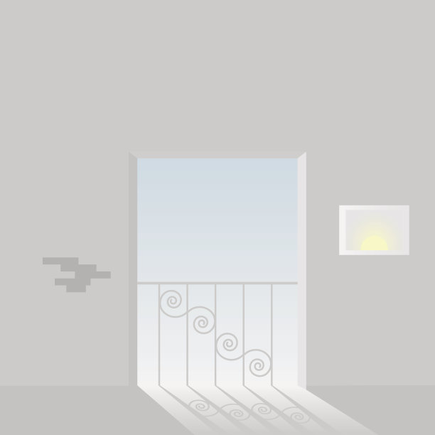 有阳台和开窗的房间。图片下载