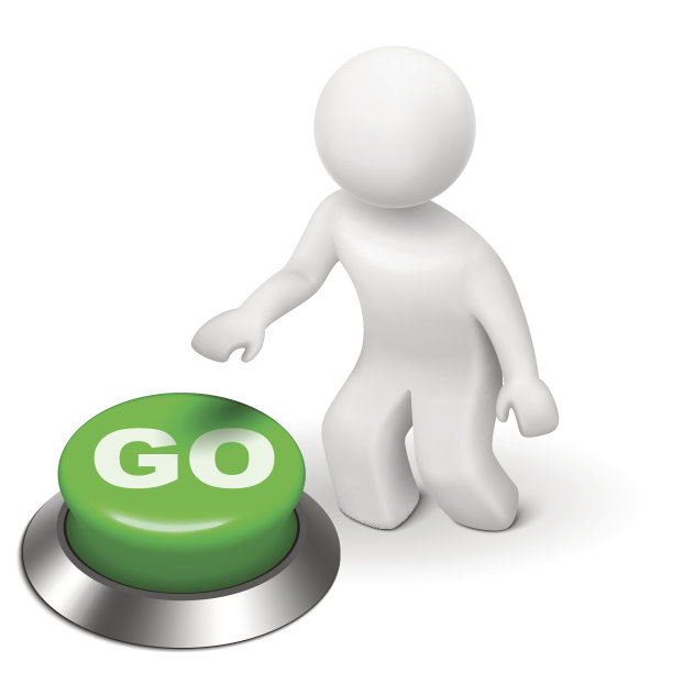 3D人物按下GO按钮图片下载