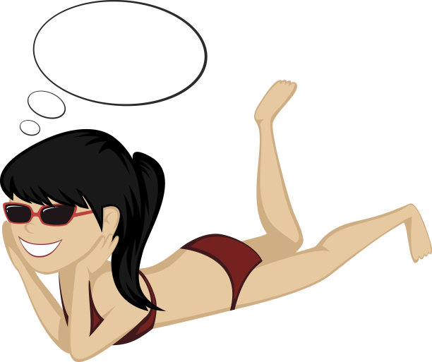 躺在沙滩上图片下载