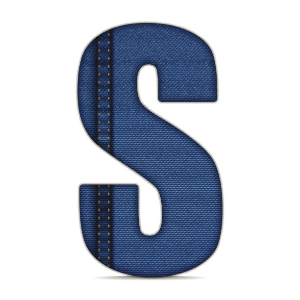 字母牛仔裤图片下载