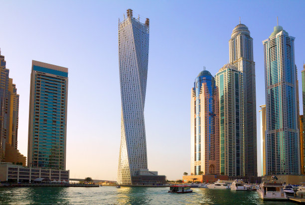 阿拉伯联合酋长国迪拜的摩天大楼图片下载