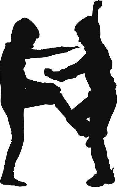 矢量剪影的孩子。图片下载