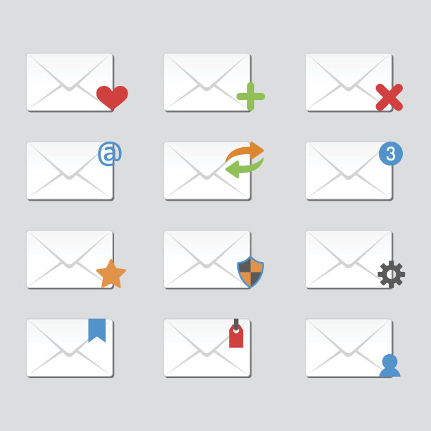 电子邮件信封封面图标通信和办公室通信空白封面地址设计纸空卡业务写作信息矢量插图图片下载