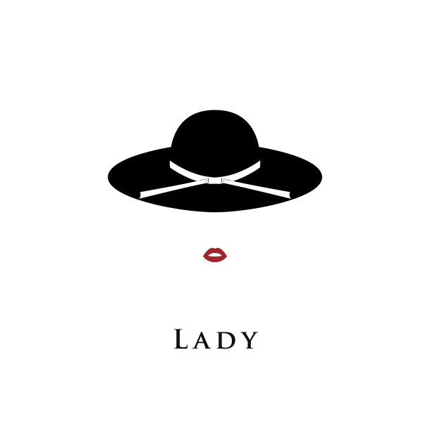 女性的脸是白色背景。戴着帽子的偶像女士。矢量插图。图片下载