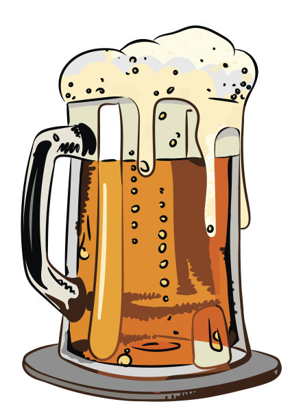 泡沫啤酒的卡通形象图片下载