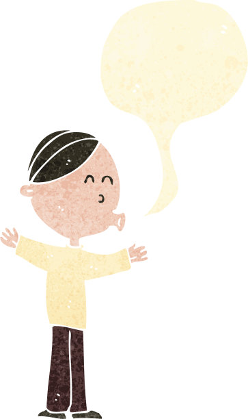 复古卡通吹口哨的男人图片下载