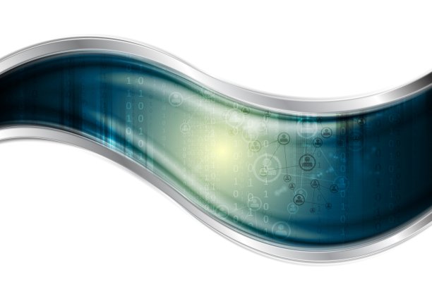 具有金属波技术背景图片下载