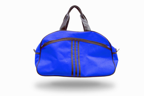 蓝色运动包，带有剪报路径图片下载