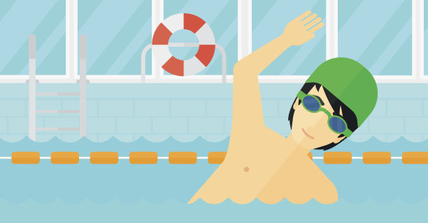 泳池游泳训练图片下载