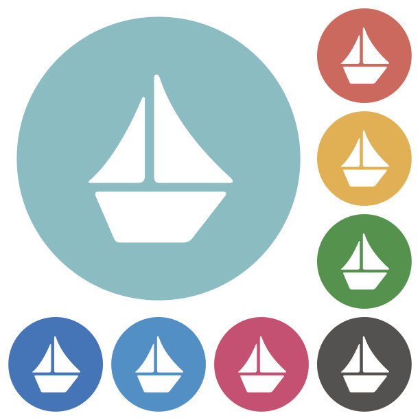 平底帆船图标图片下载