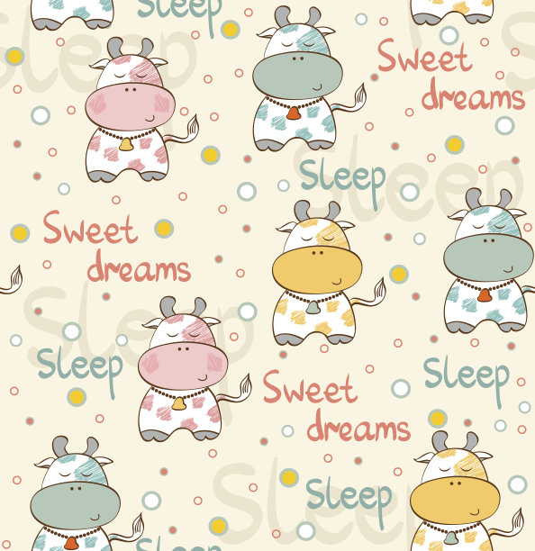 向量睡牛图片下载