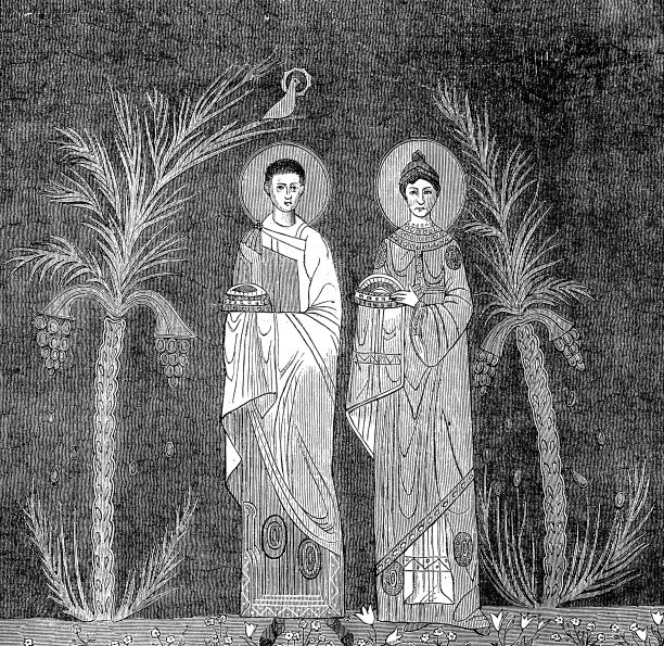 Valeriano和Cecilia Mosaic在罗马图片下载