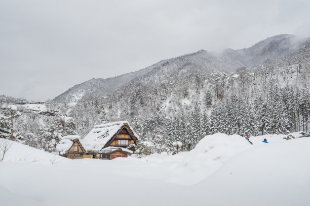 日本白川古村图片下载