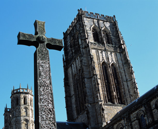 达勒姆大教堂和纪念十字架图片下载