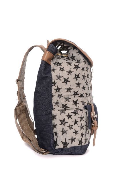 背包与星星图案孤立在白色图片下载