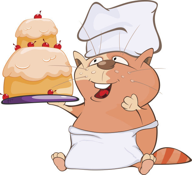 可爱的猫插图。卡通人物图片下载