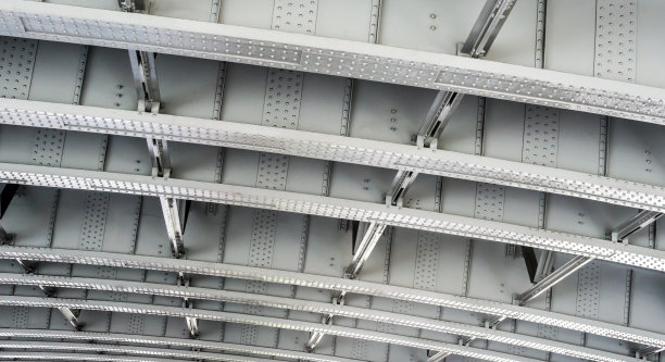 桥上铆接金属，纹理背景图片下载