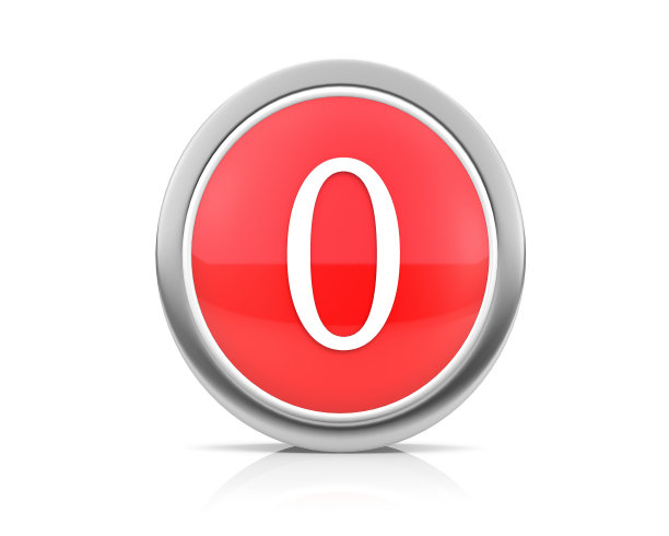 白色背景下的数字特写镜头图片下载