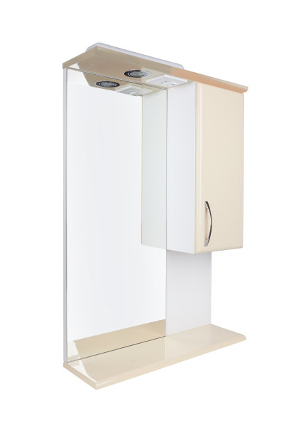 浴室的镜子上孤立图片下载