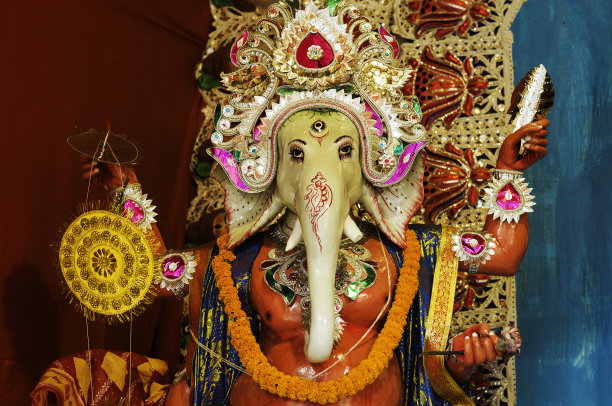 象头神，印度教神，印度加尔各答图片下载