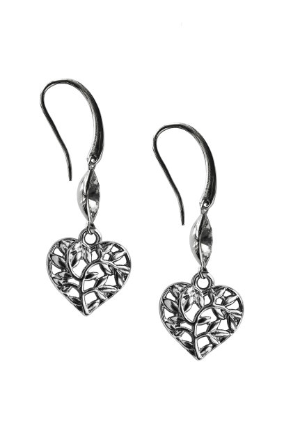 心耳环孤立图片下载