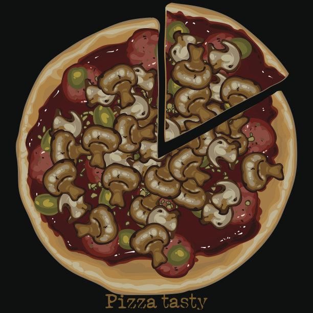 披萨,徒手画图片下载