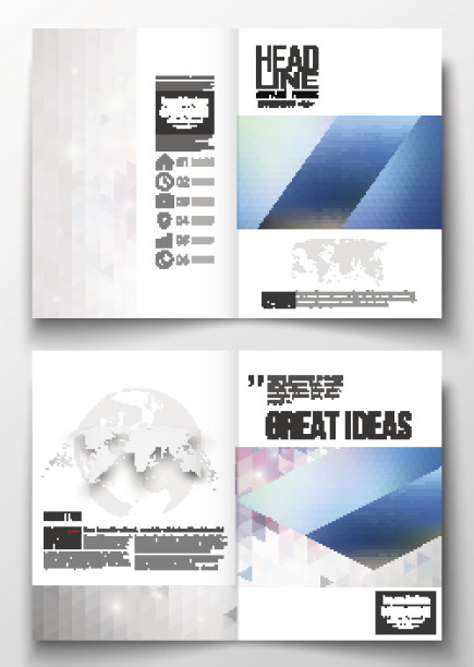 一套业务模板的小册子，杂志，传单，小册子或图片下载
