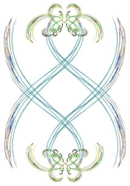 彩色抽象分形插画图片下载