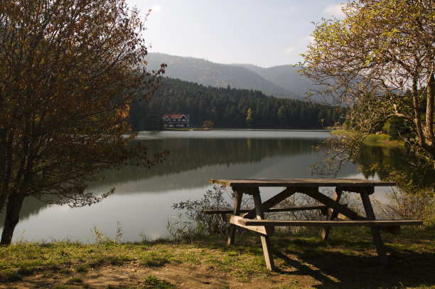 美丽的湖的房子图片下载