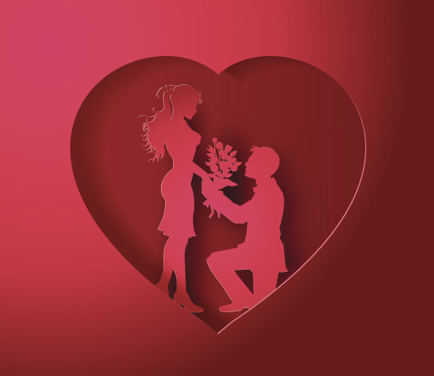 心形的一对。图片下载