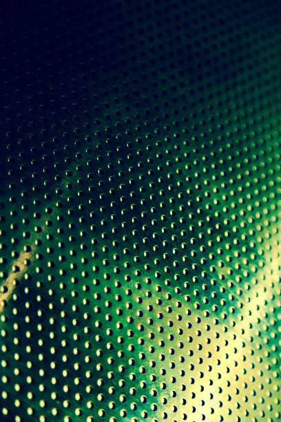 蓝色金属点图案钢网眼圆圆斑点抵消未来技术背景斑点网格铁箔合金近铝铬小黑洞没有人抽象的彩色照片图片下载