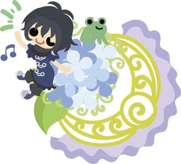 一个可爱的女孩和绣球花图片下载