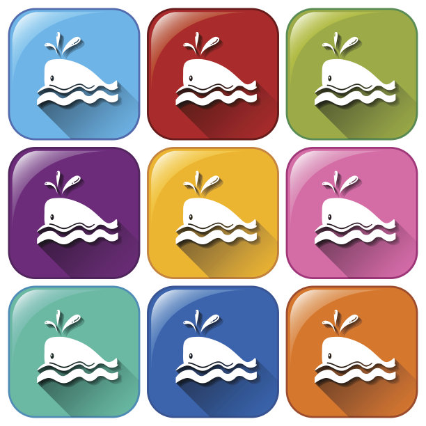 按钮与海豚图片下载