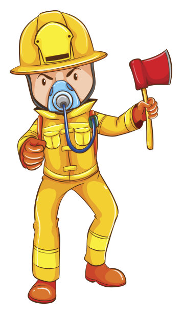 画一个消防员图片下载