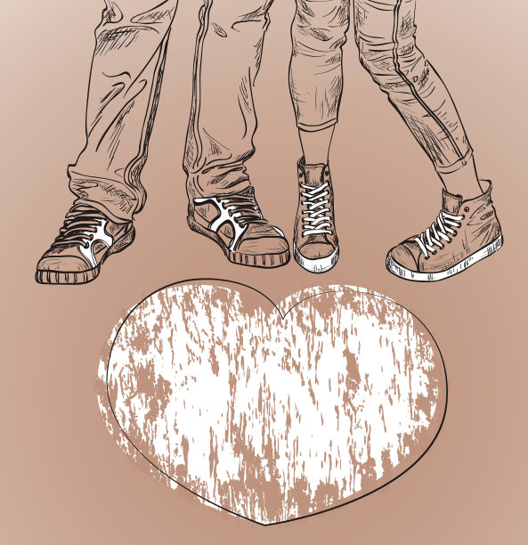 爱情背景与腿的男人和女人图片下载