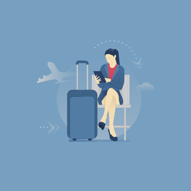 机场休息室里的商务女性图片下载