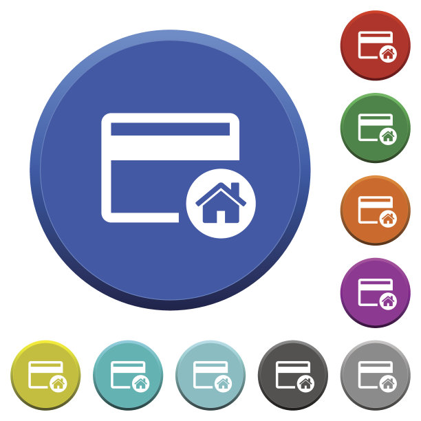 将信用卡设置为默认斜面按钮图片下载