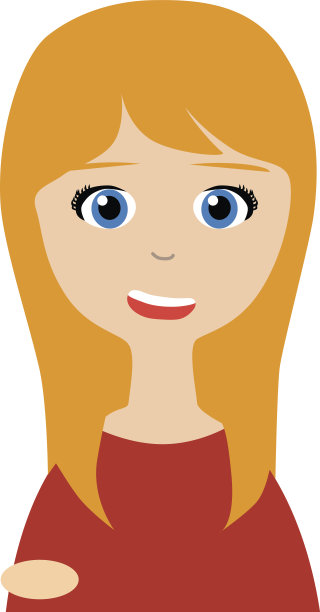 一个微笑的白人女售货员在做演示图片下载