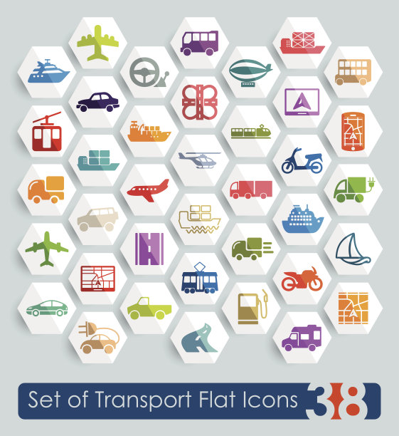 运输图标集图片下载