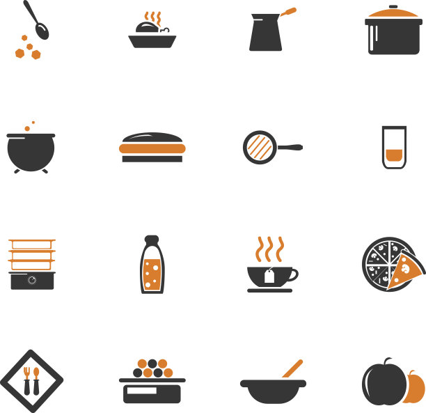 食物和厨房图标集图片下载