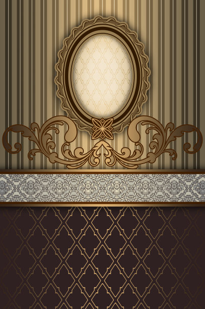 装饰复古背景与框架。图片下载