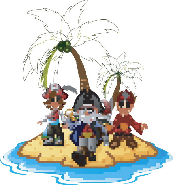 岛上的卡通海盗图片下载