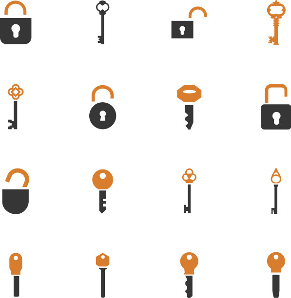 锁定和关键图标设置图片下载