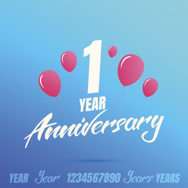 周年庆典背景。周年数字，节日元素和装饰图片下载