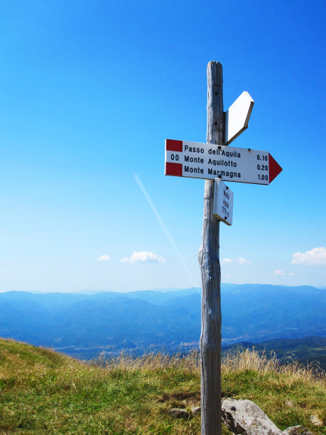 意大利山区的路标图片下载
