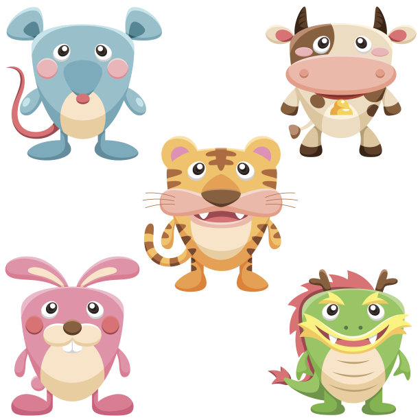 可爱的动物集合图片下载