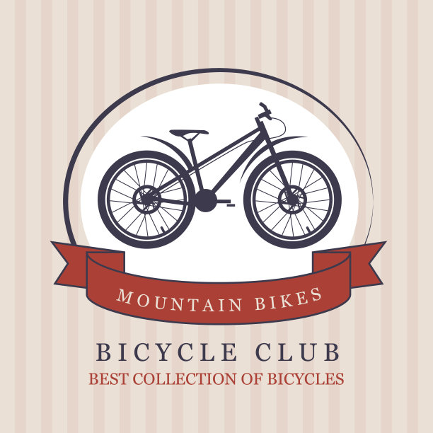 自行车。矢量横幅与下坡自行车。自行车俱乐部。图片下载