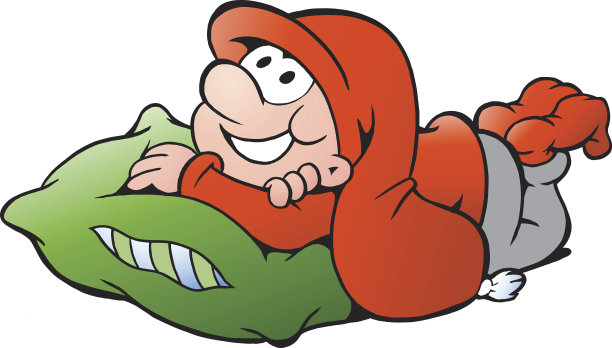 小精灵放松的插图图片下载